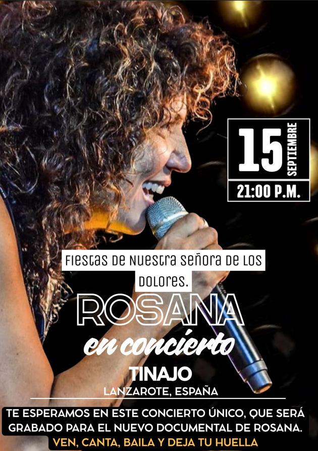 Rosana ofrecerá uno de los conciertos más destacados de su carrera en Lanzarote, con motivo de la festividad de Nuestra Señora de Los Dolores.